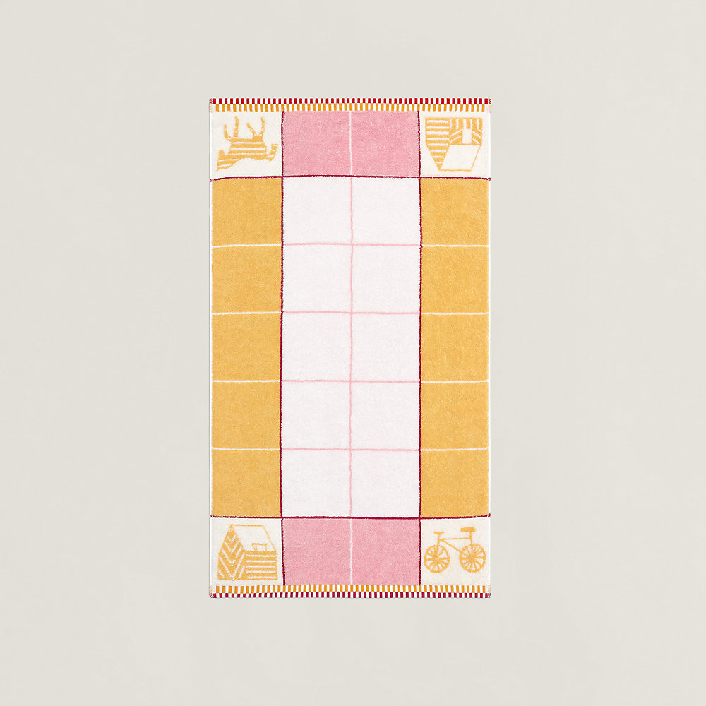 日本完売◎プレゼントにも【Hermes】Les Cabanes ハンドタオル Les Cabanes towel | Hermès Mainland China